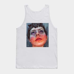 red blue portrait Tank Top